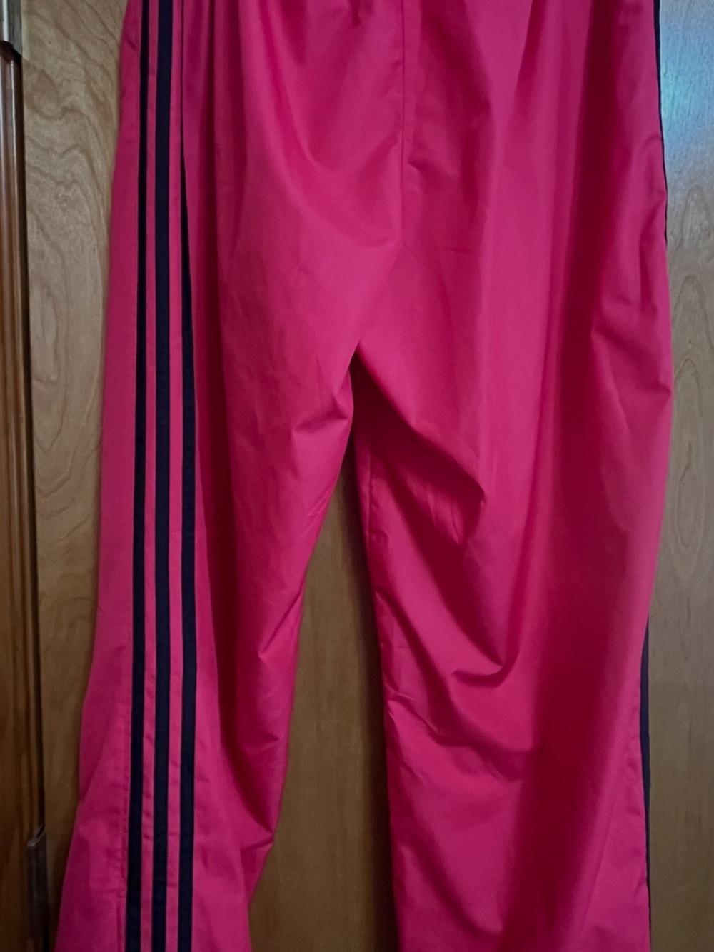 adidas Hot Pink Track Pants with Black Side Stripes